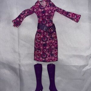 Vintage Barbie 2002 Stylin Hair Dress & Boots AGS 127 Retro Groovy Flowers Rare